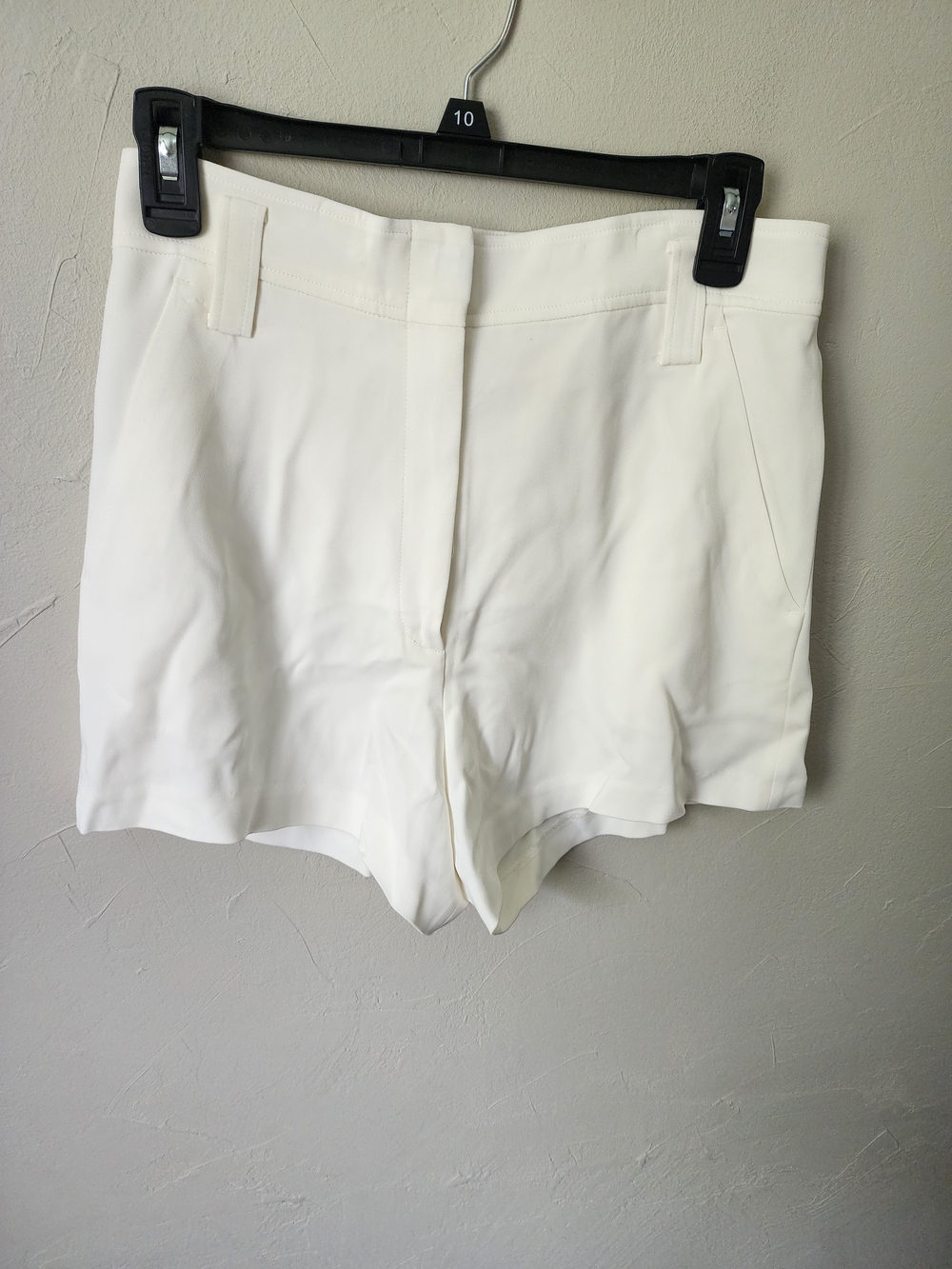 A.L.C. Cream High-Waist Tailored Shorts Size 2